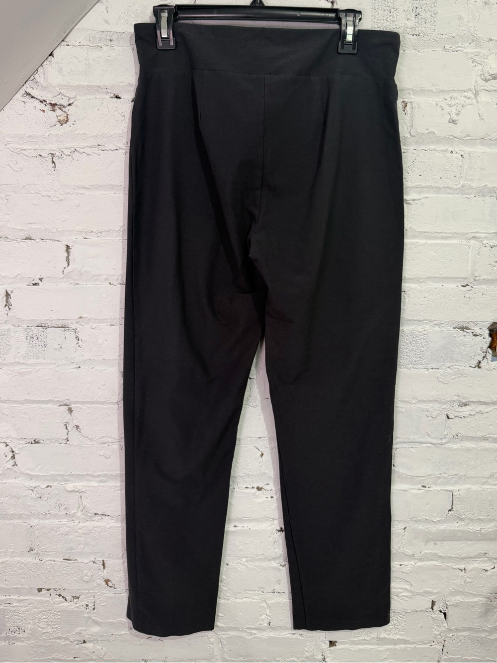Eileen Fisher Washable Stretch Crepe Slim Pants Comfy Dark Charcoal Gray Medium - Picture 5 of 9